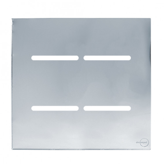 Placa p/ 4 Interruptores 4x4 - Novara Glass Espelhada